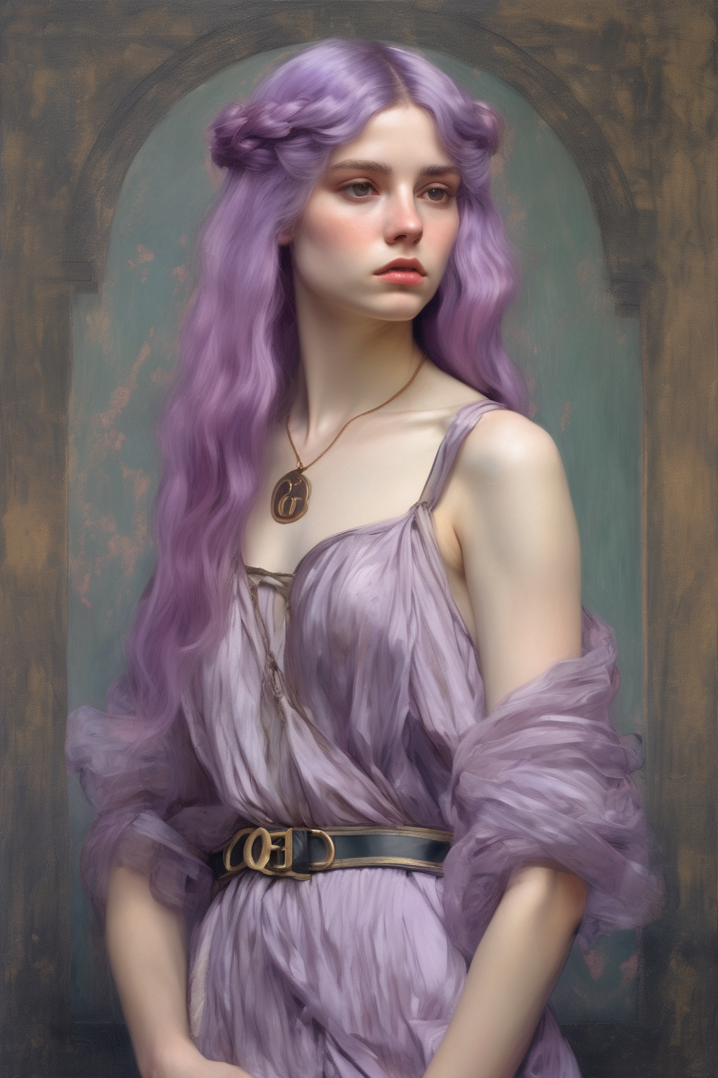 00459-173569436-John William Waterhouse Style - full-body portrait of a young woman nymph wearing gucci high fashion clothes with pastel violet.png